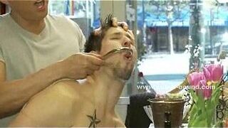 Gay sexy twink filled with tattooes winning his way in the hearts of kinky men porn video